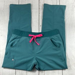 Figs Hydrogreen Kade Cargo Scrub Pants Womens Size M Pull On Drawstring Nurse